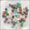 Arti e mestieri 8mm Mix di pietre naturali Forma di palla rotonda Senza perline forate per accessori di gioielli Realizzazione di pezzi a mano all'ingrosso H Sports2010 Dhsy2