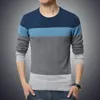 Casual männer Pullover Oansatz Gestreiften Slim Fit Knittwear Herbst Herren Pullover Pullover Pullover Männer Ziehen Homme M-3XL 220819