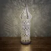 35CM White Hollow Led Wind Lamp Iron Lantern Home Bedroom Living Room Atmosphere Decorative Lamp Ornaments L220818