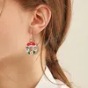Fashion Merry Christmas Dangle Earrings for Women Christmas Tree Santa Claus Deer Bell Earrings Girls New Year Party Gifts
