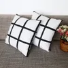 Blank sublimation pillows cases woven polyester heat transfer pillow cover cushion covers throw sofa pillowcases 17.7x17.7 inch US warehouse