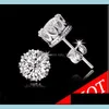 Stud Pretty Studs 925 Sier Color Crystal Luxury Jewelry Fashion Small Plated Women Or Men Earings Drop Delivery 2021 Earrings Lulubaby Dh16O