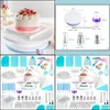 Baking Pastry Tools 220Pcs Mtifunction Cake Turntable Set Decorating Kit Nozzle Fondant Tool Kitchen Dessert Supplies D Packing2010 Dhc1F