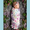Blankets Swaddling Baby Flowers Muslin Swaddle Wrap Blanket Wraps Nursery Bedding Towelling Infant Wrapped Cloth With Bowkno Mxhome Dhvsx