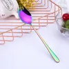 Long Handle Spoon Fork Stainless Steel Home Kitchen Dining Flatware Noodles Ice Cream Dessert Spoons Forks Cutlery Tool