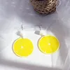 Christmas Lemon Dangle Earing for Women Trendy Resin Long Cute Fruit Pendant Drop Earrings Fashion Jewelry for Girls Gifts