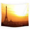 Paris Eiffelturm Arc De Triomphe Muster Wand Teppich Dekoration Hintergrund Stoff Zimmer Landschaft Architektur Decke 95x73cm J220804