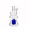 Mini queimador de óleo de vidro estilo cabaça cachimbo de água Bong Bubbler acessório para fumar com tigela de vidro tubo de silicone bocal