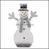 Decora￧￵es de Natal Luzes de Ferro de Ferro Vid￡vel Luzes de Snowman Decora￧￣o de Snow Decoration Mall Supermarket Holiday Scene Navidad P0 Bdesybag Dhnej