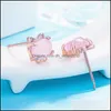 Studuj nową wysokiej jakości biżuterię Modną panie kolczyki różowy hibiskus kamień urocza kotka dziewczyna prezenty upuszczenie dostawy 2021 DHSELLER2010 DH35S