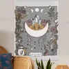 Moon Phase Tapestry La Luna Wall Hanging Celestial College Witchy Nature Art Room Decor J220804