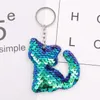 Cat Keychains Colorful Sequins Glitter Key Holder Keyring Key Chain For Car Key Cellphone Bag Handbag Charms
