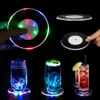 Party Acrylic Ultra-Thin Glow Coaster 10cm LED Luminous Bottle Stickers Lamp for Holiday Patry KTV Bar Cocktail Cup Vase Decor Inventory Wholesale