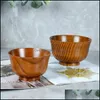 Bowls Practical Japanese Style Wooden Bowl Small Compact Easy To Clean Drop Delivery 2021 Home Garden Kitchen Dining Bar Dinner Mjbag Dhxj3