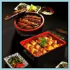 Ensembles de vaisselle Bento Boîtes à lunch pour le bureau Japonais Sain Meal Prep Container Snack Box School Sushi Eel Enfants avec Li Carshop2006 Dhhmj