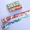 Geschenkpapier Kirschpflaumenblüte Lippenstift Washi Tape Set Klebedekor DIY Scrapbooking Aufkleber Etikett Abdeckbänder S081Geschenk