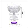 Dinnerware Sets Acrylic Ice Cream Cup Juice Transparent Small Bowl Salad Plastic Creative Fruit Plate Baking Accessories Drop Mxhome Dhite