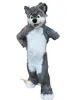 2022 Long Fur Husky Dog Fox Mascot Costume Fursuit Halloween Furry Suit Cartoon Outfits Halloween Party Birthday Dress Up