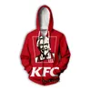 Men's Hoodies & Sweatshirts Phechion Men/Women's KFC 3D Print Casual Zipper Coat Hip Hop Tops Sports Zip Hoodeds B20Men's