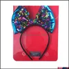 Accessoires De Cheveux Nouvelle Europe Bébé Fille Paillettes Bowknot Fermoir Enfants Colorf Bandeau Bandeau Princesse Enfant Danse Performance Acc Mxhome Dhjs2