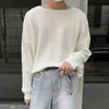 Men's Sweaters Men's Wear Sweater Autumn And Winter Loose All-match Korean Style Vintage Oversize Kintted Couples Round Collar PulloverM