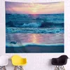 Ocean Carpet Wall Hanging Sea Beach Wave Sun Cloud Landscape Nature Art Decor Boho ation Home Tapiz J220804