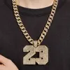 New Gold Silver Miami Cuban Link Chain Mens Collane Hip Hop graduato da tennis Chain Jewelry 23 numero