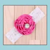 Hair Accessories Infant Children Flower Pearl Headbands Girl Lace Headwear Pography Props Kids Baby Adorable Pretty Bands Mxho Mxhome Dh5Se