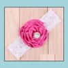 Haaraccessoires Infant Kinderen Bloem Pearl Hoofdbanden Girl Lace Headwear Pography Props Kids Baby Schattige mooie bands MXHO MXHOME DH5SE