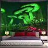 Tapisserie de champignons psychédéliques, vague fantaisie, ciel étoilé, Tapiz Hippie, décoration murale suspendue pour chambre à coucher, salon, maison, J220804