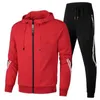 Mäns Autumn Winter Set Zipper HoodiePants Två stycken Casual Tracksuit Male Sportswear Gym Brand Clothing Sweat Suit 220819