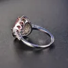 Trendy Pink Diamond Heart Rings Luxury Women's Jewelry for Wedding Designs