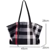 Borse a tracolla casual scozzesi in tessuto di cotone di grande capacità per le donne Borse a tracolla di moda di marca di lusso Designer Bolsos Sac 220819