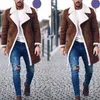 패션 남자 모피 램스 웰 트렌치 코트 겨울 따뜻한 두껍게 재킷 모직 공작 코트 긴 파카 외투 220818