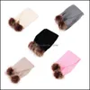 Scarves Wraps Autumn Winter Baby Kids Warm Faux Fur Ball Knitted Scarf Children Knitwear Neck Neckchief Mxhome Drop Delivery Mxhome Dhlkj