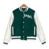 Letterman Varsity Jackets Mens Designer Baseball Uniform 22SS High Street Stand Collar Button Sportkläder för par älskare Löst kvinnlig