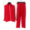 Mens womens Designer Tracksuits 운동복 운동복 재킷 바지 화이트 컬러 스트라이프 사이드 지퍼 캐주얼 고품질 가을과 겨울에 필수