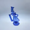 2021 blue peak recycling machine hookah with thick transparent glass doughnut for smoking tap focus