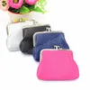 Double Layer Buckle Wallet Soft Artificial PU Leather Coin Purses Pure Color All-match Money Purse For Women Girls Coin Purse