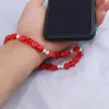 Mobiele Telefoon Ketting Kleurrijke Acryl Kralen Pearl Charm Gsm Band Anti-verloren Lanyard Voor IPhone14 13 12 11 pro Sieraden Polsband