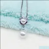 Colliers pendants Imitation de perles Sier bijoux plaqué Collier Drop Livraison 2021 Pendants MJFashion Dhlgp