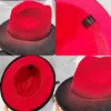 Fedora Hat Women Winter Felted S For Men Gradiente Color Bowler Wide Brim Design Luxury Casual Fedoras Chapeau Femme 220819