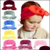 Haaraccessoires Infant Babymeisjes Veet Bowknot Hoofdband Kinderkonijn Ear Haarband Kinderen Candy Color Bandanas Hoofdband 8 Col MXHOME DHP25