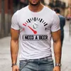 Camisetas masculinas garoto de garoto, camiseta engraçada bebendo eu preciso de um medidor de cerveja Retro camise