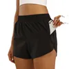 Women Yoga Running Shorts with Liner Workout Athletic Short with Zipper Pocket Elastic Waist Quick Dry Active Gym Pants