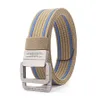 Fashion Mens Weave Double Buckle Belt Designer Taktisk sportlegering Nylon Belt Grön brun grå svart högkvalitativ för hane