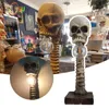 Halloween Skull Skeleton Lamp Horror 3D Statue Table Light Creative Party Ornament Prop Home Bedroom Decoration Scary 220819