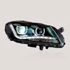 Phares pour VW Passat B7 20 11-20 16 LED feux de route lumière diurne oeil d'ange phares de conduite remplacement