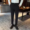 Ternos masculinos Blazers Autumn Elastic Slim Fit Suit Pant For Men Casual Business Dress Pants Office Wedding Troushers Roupas Men