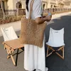 Evening Bags Straw Woven Square Hollow Beach Bag Rib Rattan Hand Belt Bohemian Shopping Travel Summer Vacation LeisureEvening